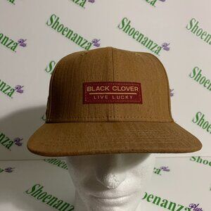 Black Clover Hat Heritage Live Lucky Top Golf Adjustable Strap Brown Red Cap